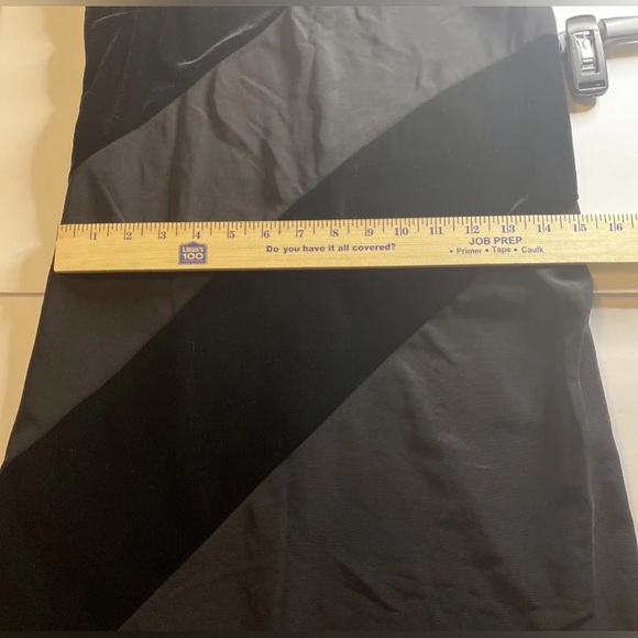 Vintage 90s Molly Malloy Velvet Panel Shift Dress Size 6 Velvet Back Sleeveless - Picture 9 of 11